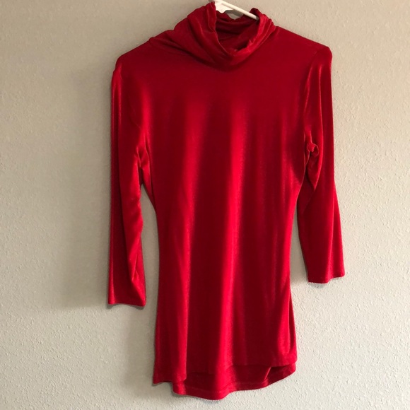 Red Turtleneck Top - Picture 2 of 2